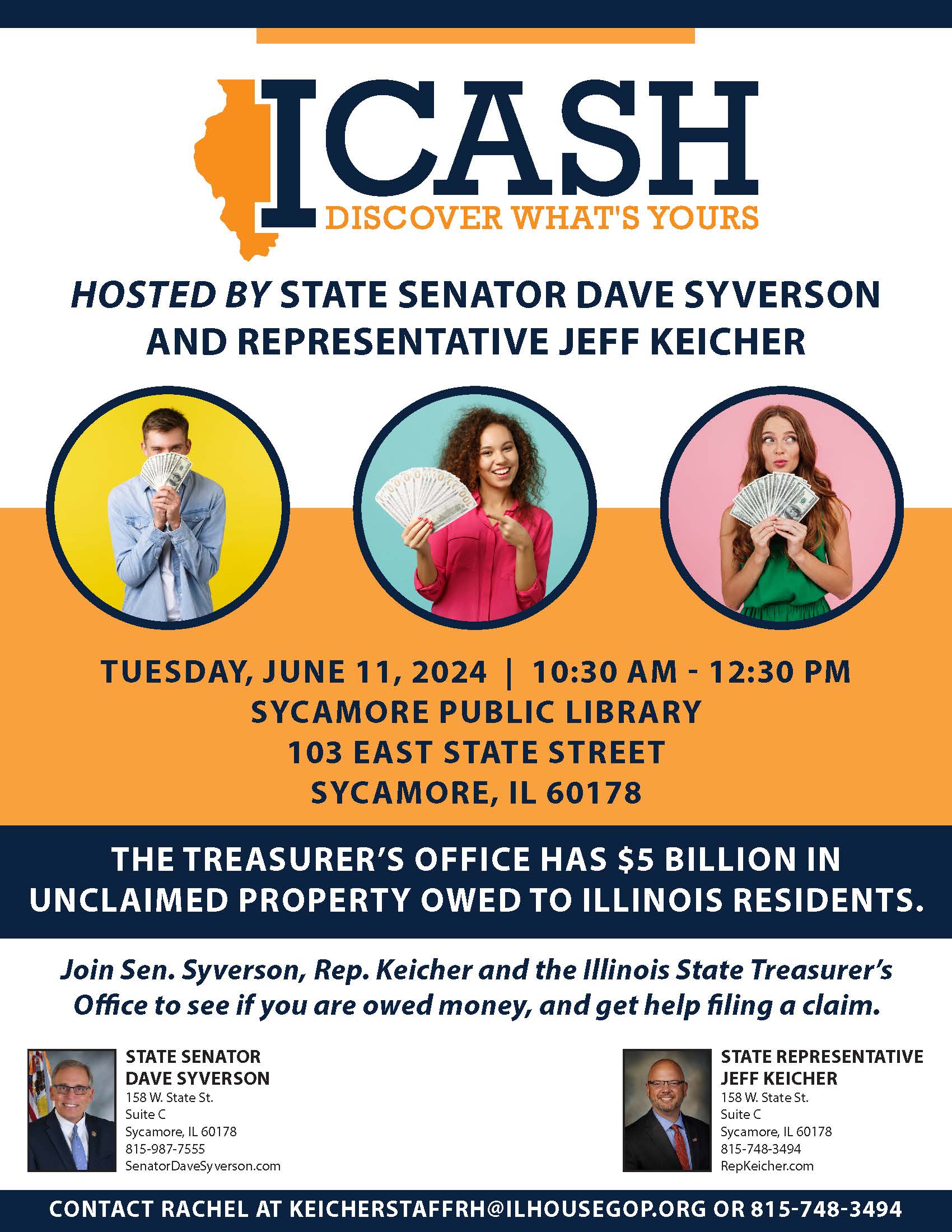 I CASH! Discover What’s Yours June 11 in Sycamore.